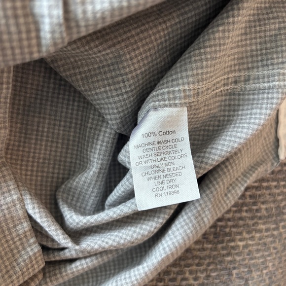 Bloomingdale’s Men’s Store Gray Mini Check Button-Down Shirt Sz L - Picture 4 of 5